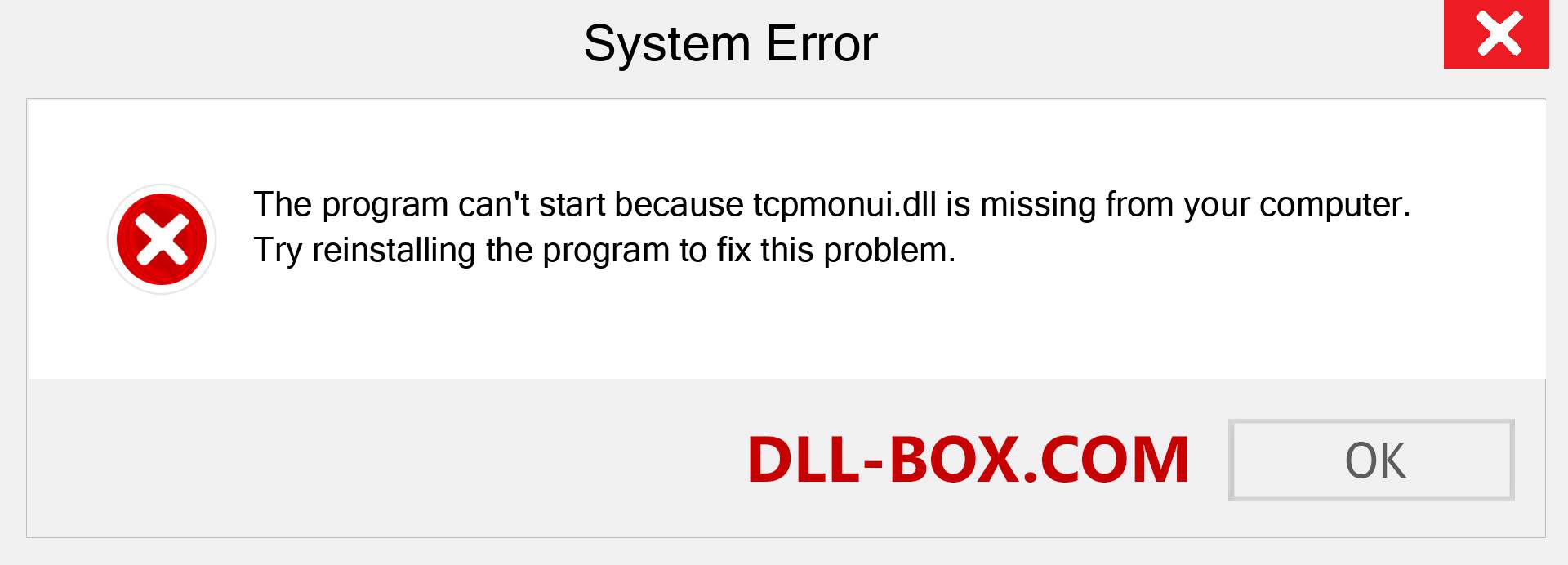  tcpmonui.dll file is missing?. Download for Windows 7, 8, 10 - Fix  tcpmonui dll Missing Error on Windows, photos, images